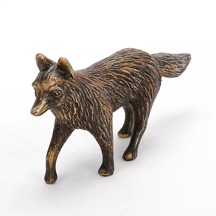 Antique Gold Fox Figurine | Kirklands Home | Kirklands