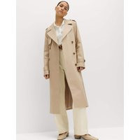 M&S Cotton Rich Trench Coat Neutral | Marks & Spencer (UK)