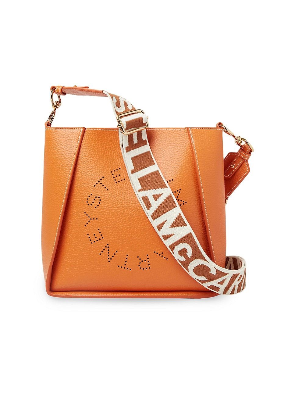 Vegetarian Leather Logo Crossbody Bag | Saks Fifth Avenue
