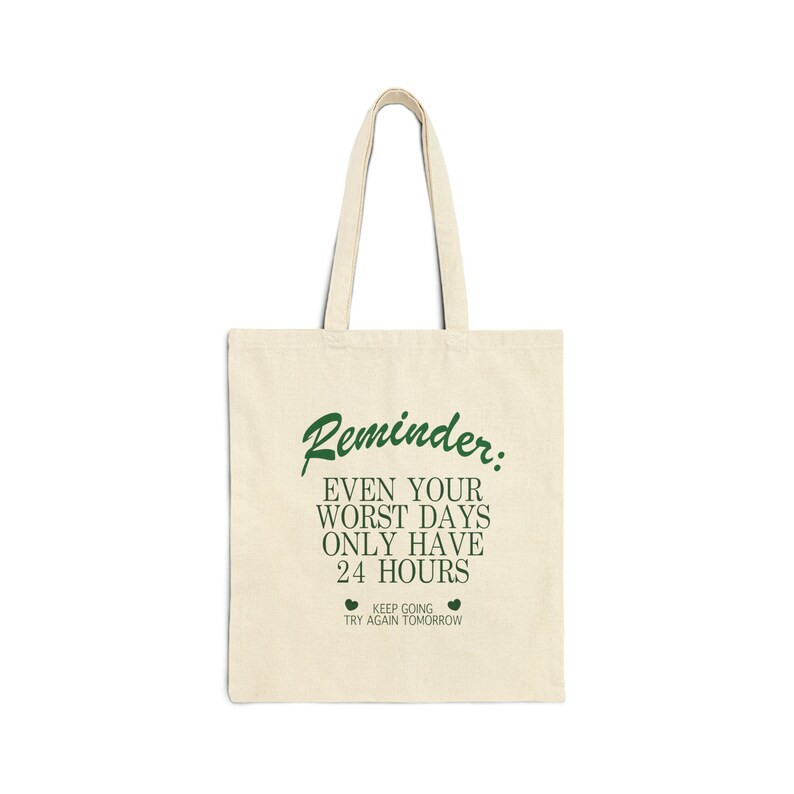 Keep Going Cotton Canvas Tote Bag - Etsy | Etsy (US)