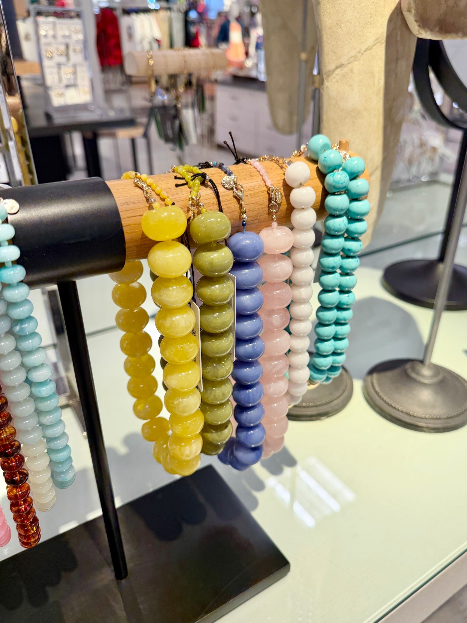 New spring necklaces ✨ statement necklace pink yellow blue green jewelry  