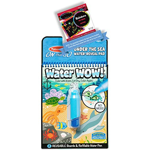 Melissa & Doug Water Wow! Under The Sea: ON The GO Water-Reveal Activity Pad Bundle with 1 Theme Compatible M&D Scratch Fun Mini-Pad (09445) | Amazon (US)