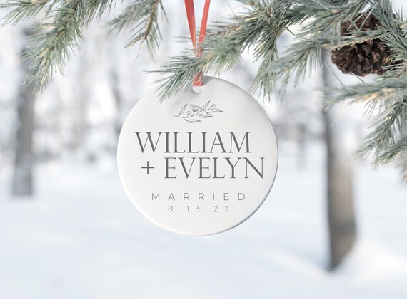 Our First Christmas Married Ornament - First Year Together Custom Ornament - Newlywed Christmas O... | Etsy (US)