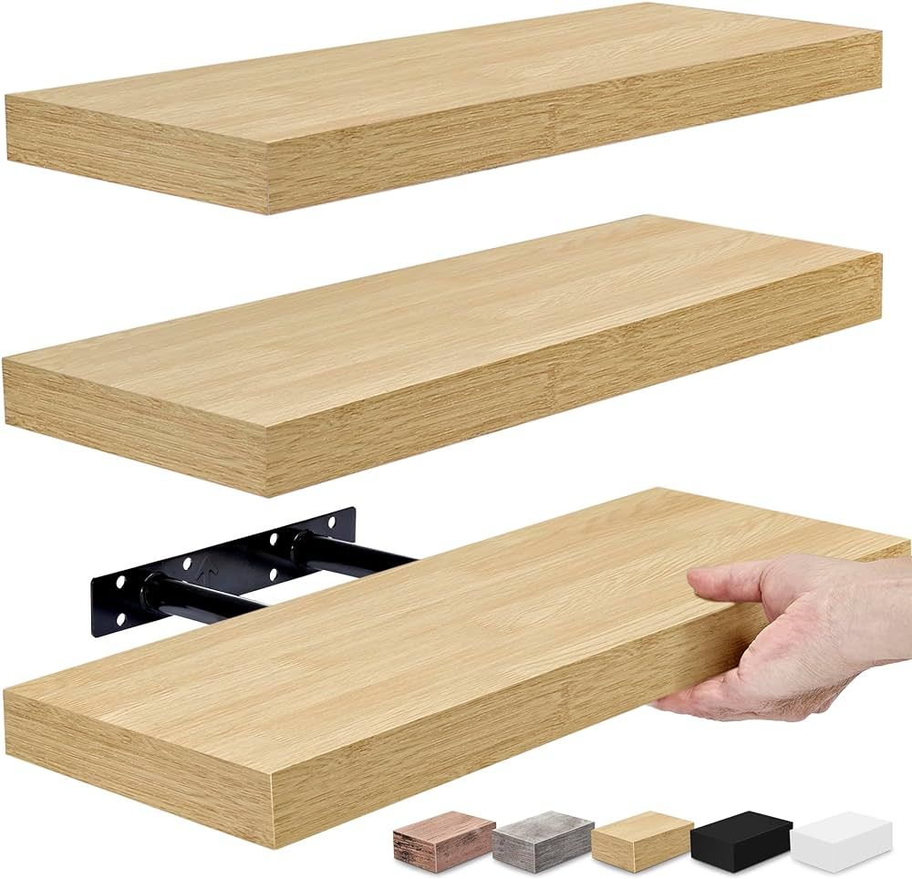 Sorbus Floating Shelves for Wall, Bathroom Shelves Wall Mounted for Kitchen, Bedroom, Bathroom St... | Amazon (US)