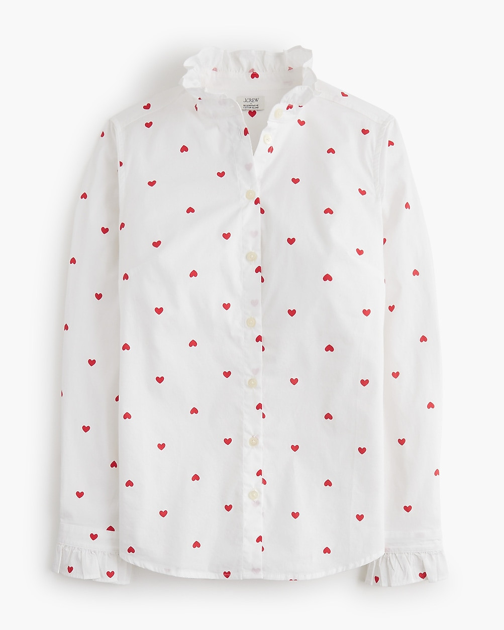 Printed ruffle button-up shirt | J.Crew Factory