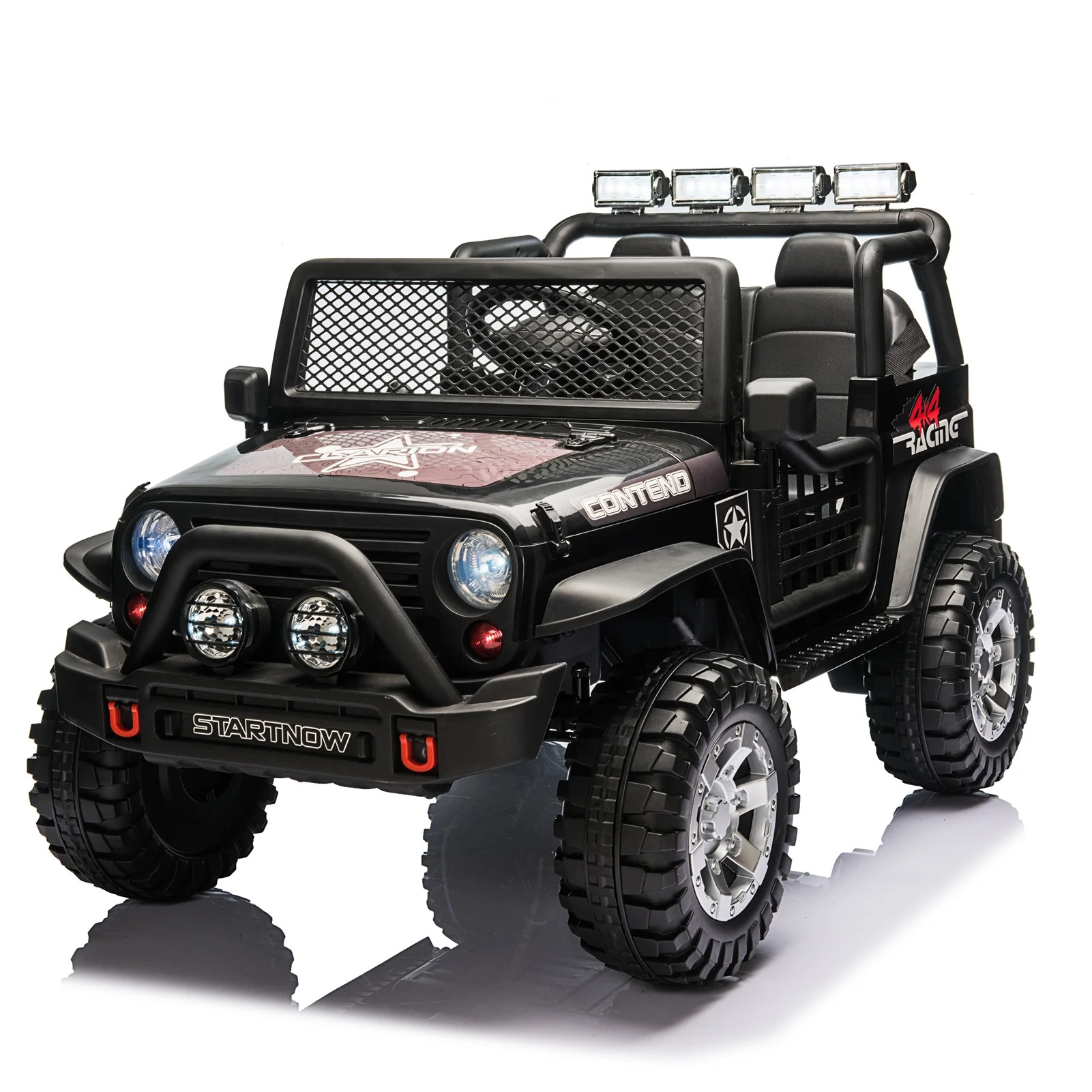 CAIDI 12 V Kids Ride On Truck, 2-Seater Battery Powered Toy Car w/ Remote Control, Spring Suspens... | Walmart (US)