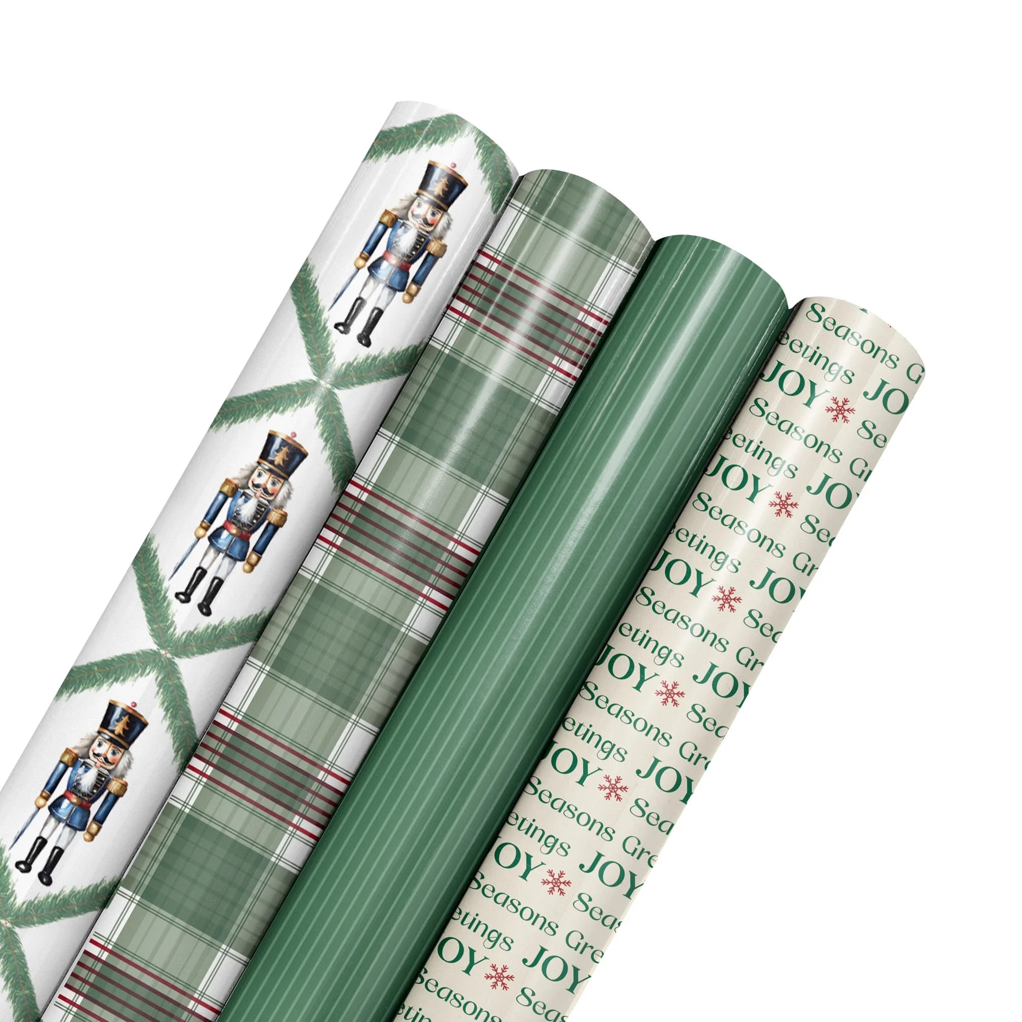 LaRibbons 30" x 10' Wrapping Paper Bundle (4-pack) | Northfolk Pine Nutcracker | Walmart (US)