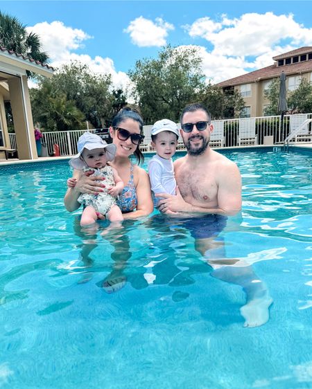 Our first vacation as a family of 4! 🥹 Scroll left to see the kiddos in all their vacation glory. 😍 I’m liking their swimwear as well as my one-piece bathing suit here. All of them are super affordable, and mine is so great for busty babes like me. 🙃 The cups are sewn in and the straps adjust for a super supportive hold! I’m in a medium and I’m 5’1, size 4/27, and a 34DDD. Drop questions if you have them! 

#LTKtravel #LTKswim #LTKfamily