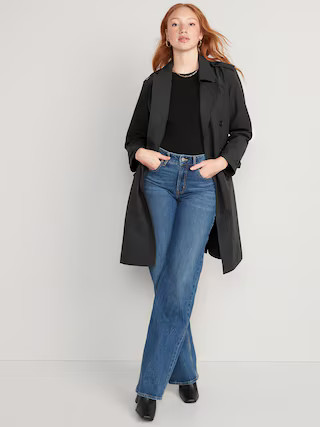 Water-Resistant Tie-Belt Trench Coat for Women | Old Navy (US)