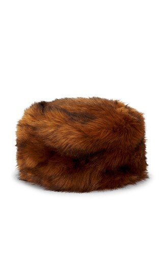 Unreal Fur Natasha Hat in Burnt Orange. | Revolve Clothing (Global)