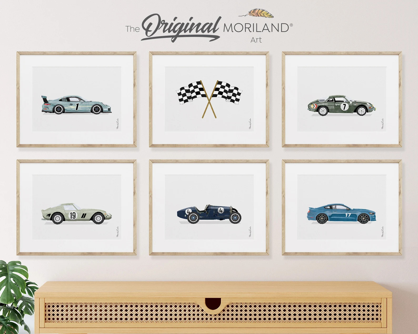 Race Cars Art Prints Printable Set of 6, Car Poster, Boy Nursery Décor, Racecar Prints, Nursery ... | Etsy (US)