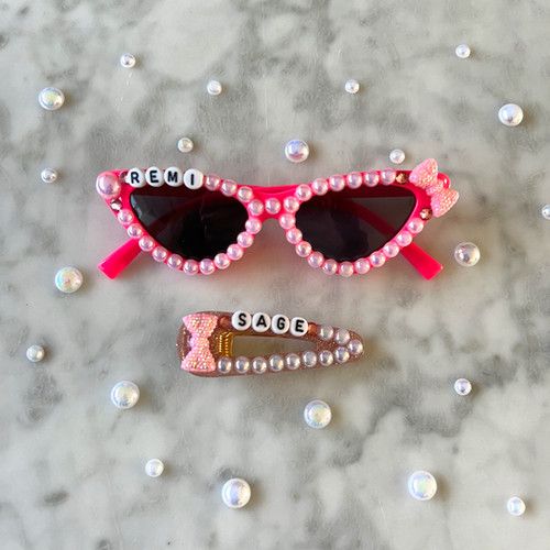 Personalized Pink Bow Sunglasses | Strand.Up | Strand.Up