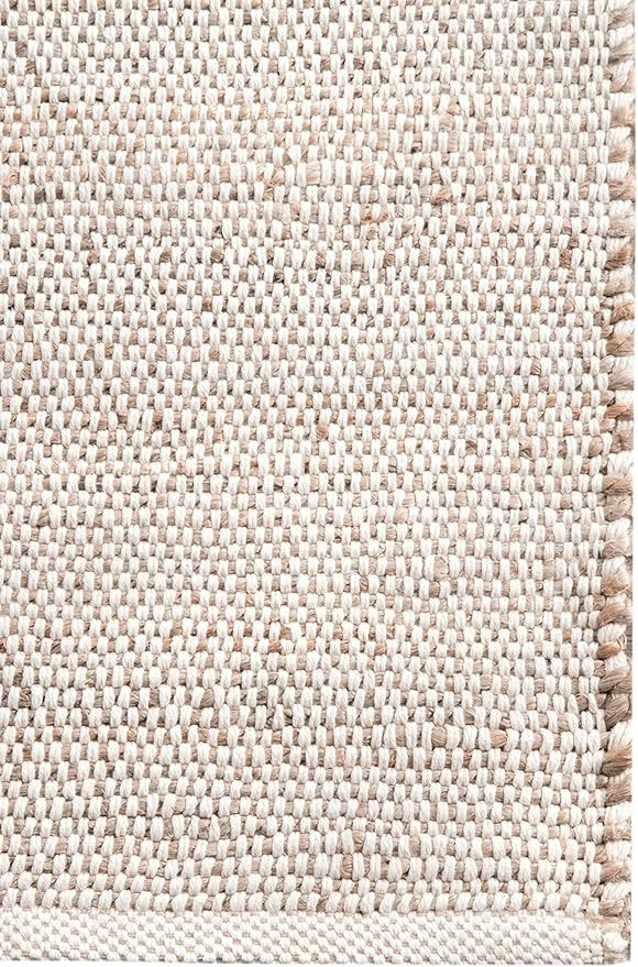 S & L Homes Jute Cotton Hand Woven Natural Farmhouse Area Rug for Living Room - Rustic Vintage Bo... | Amazon (US)