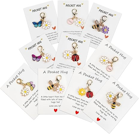 mountova 10 Sets Pocket Hug Card with Cute Mini Size Tokens, DIY Sentimental Gift for Encourageme... | Amazon (US)