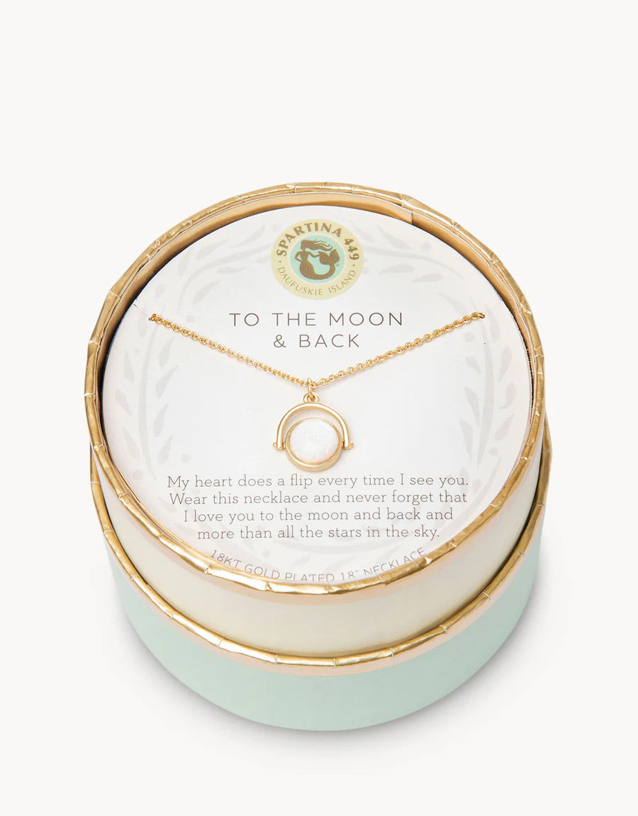 Sea La Vie Necklace-To The Moon/ Back/Heart Flip | Linen & Flax Co