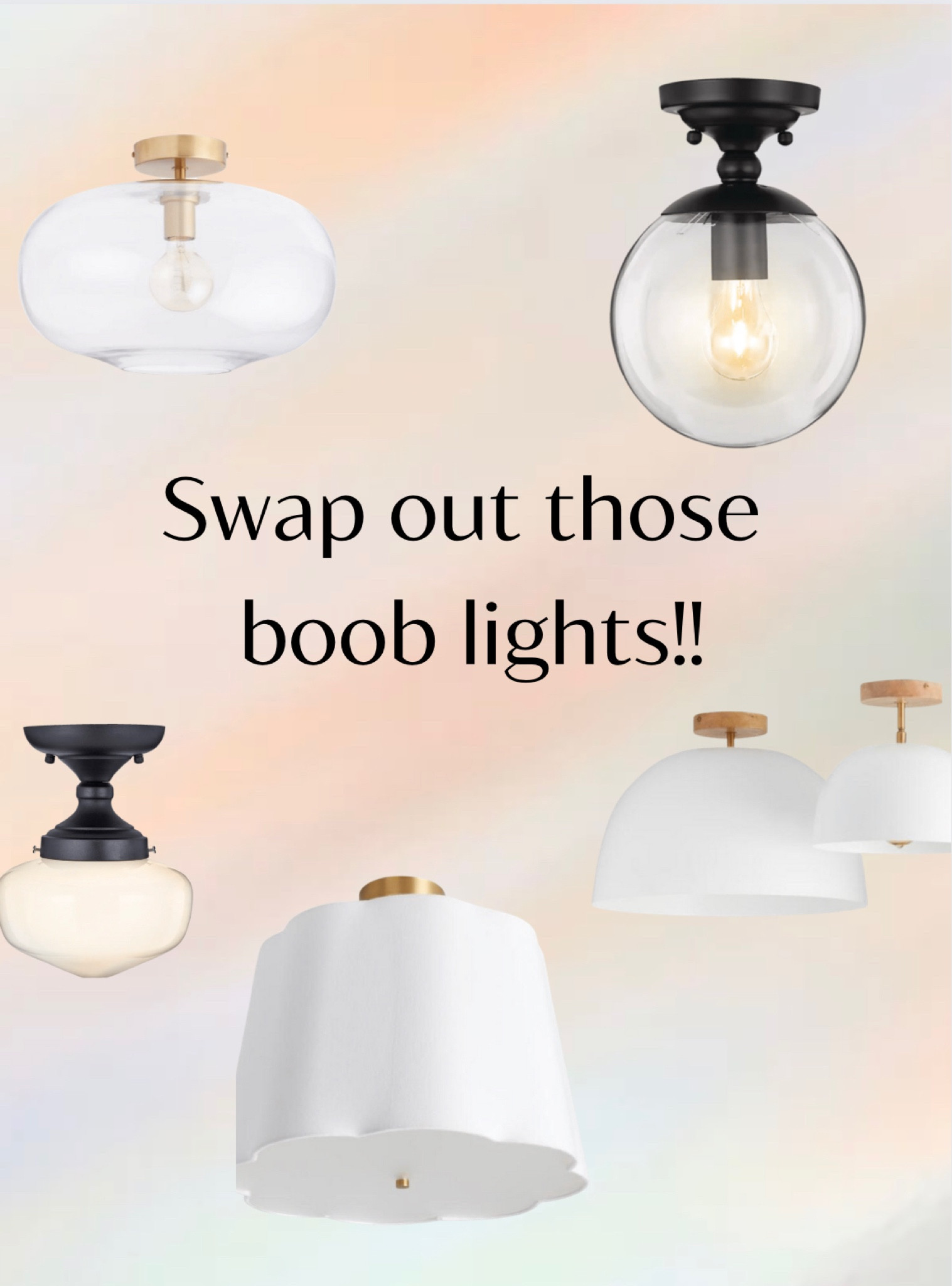 Great alternatives to the builder grade boob lights 😂

#LTKCyberweek #LTKhome #LTKsalealert