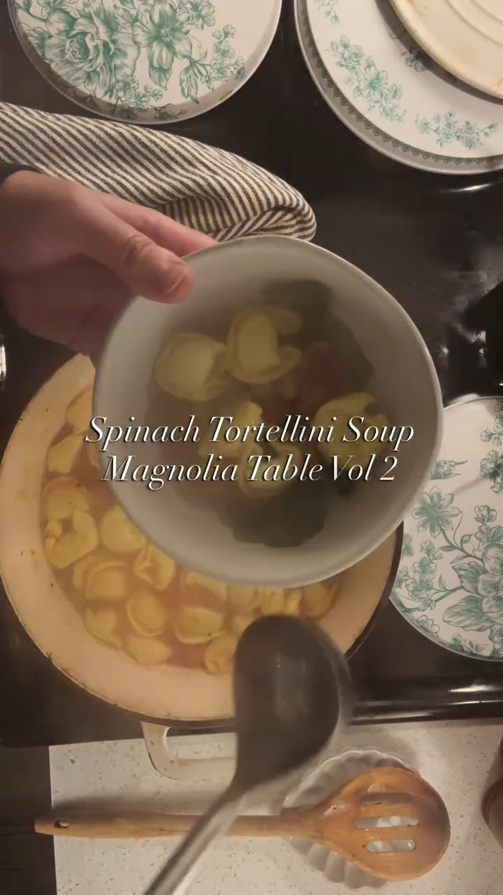 Winter always pulls me back to soup.

There’s something grounding about it. Lighting a candle. Turning on music. Getting every ingredient out before the first burner clicks on. Letting the chopping slow your thoughts and the pot carry the weight once everything’s in.

This is Spinach Tortellini Soup from Magnolia Table, part of my Jeanie Jo & Joanna Project, where I’m cooking my way through Volumes 1, 2, and 3 one recipe at a time.

Even on long, busy days, soup feels like a quiet decision to care. It asks for a little time, a little attention, and then gives it back in warmth. Worth it. Every time.

What’s the soup you always come back to in winter?

Gracefully yours,
🫶🏻 Jeanie Jo

#jeaniejoandjoannaproject #wintercooking #homecook #magnoliatable #soup

#LTKvlog #LTKfoodie #LTKstorytime