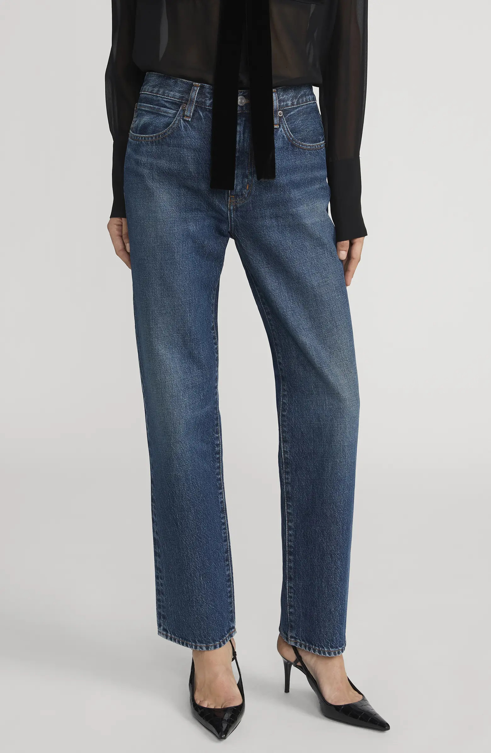 The Hang High Waist Ankle Straight Leg Jeans | Nordstrom