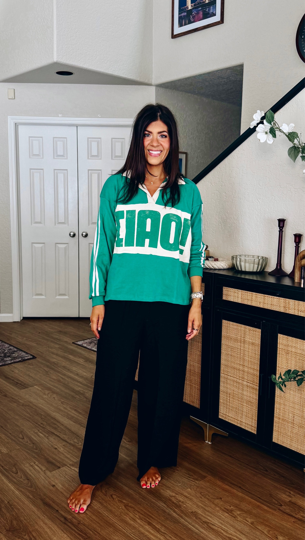 Code:meghan20
In a medium wide leg pants and medium￼ sweatshirt

#LTKMidsize #LTKSaleAlert #LTKTall