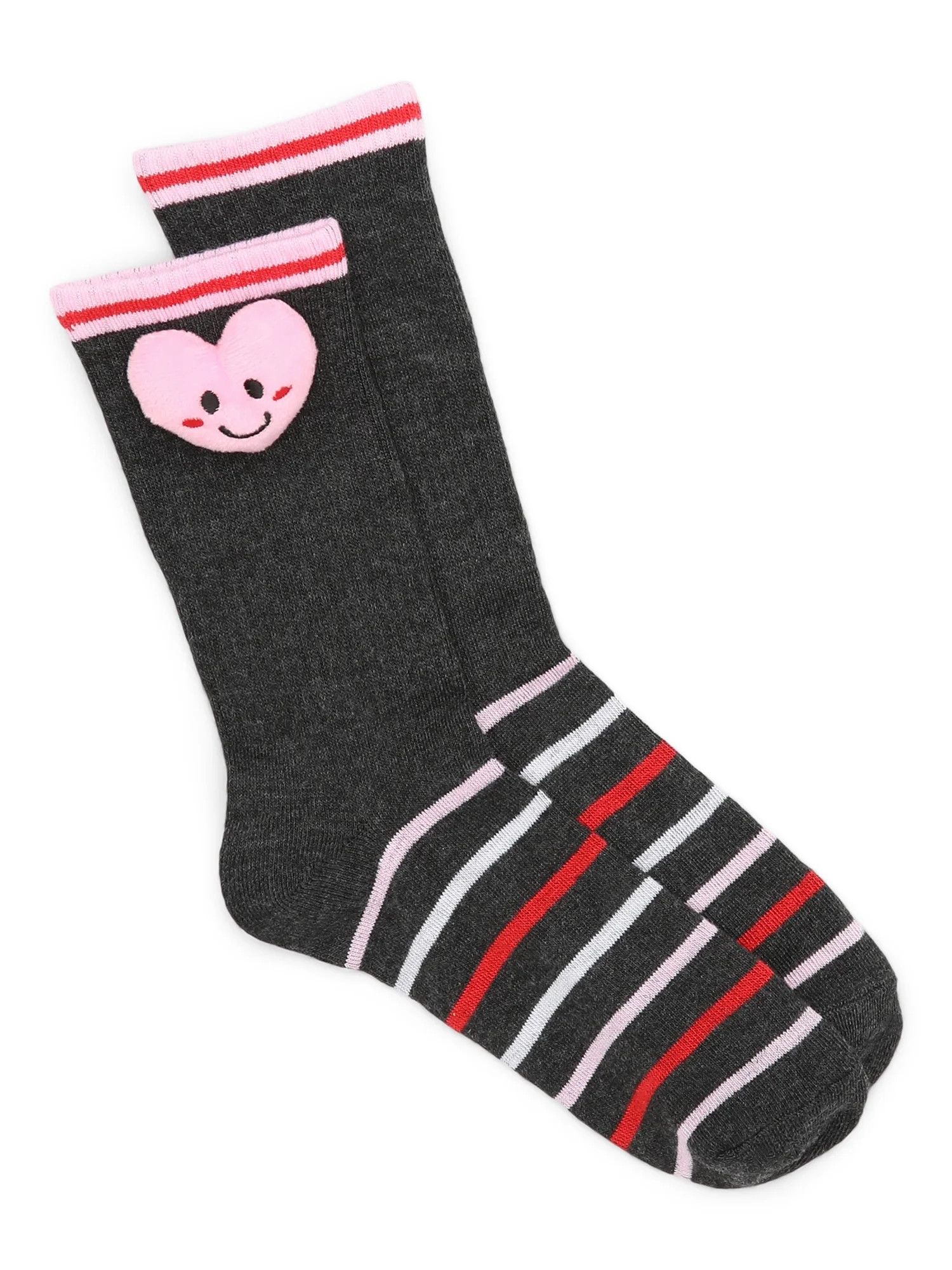 Way To Celebrate Valentine's Day Crew Socks with 3D Heart, Women's | Walmart (US)