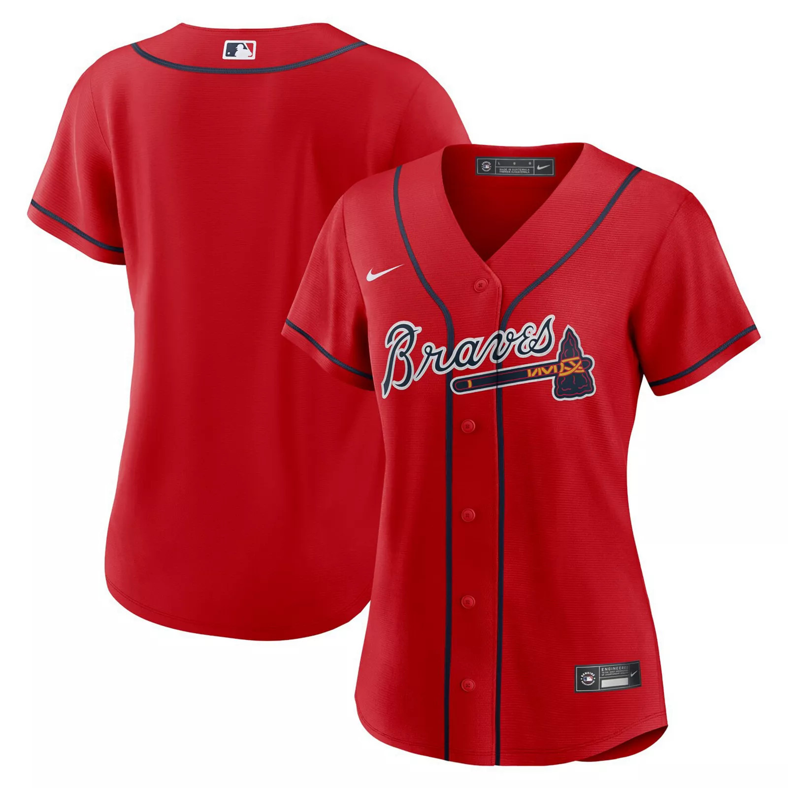 Women's Nike Red Atlanta Braves Alternate Replica Team Jersey, Size: Small | Kohl's