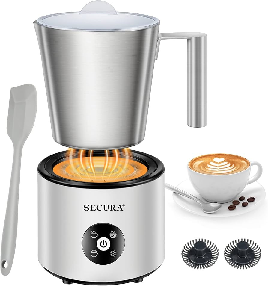 Secura Automatic Milk Frother, 4-in-1 Electric Milk Steamer, 17oz Detachable Hot/Cold Foam Maker,... | Amazon (US)