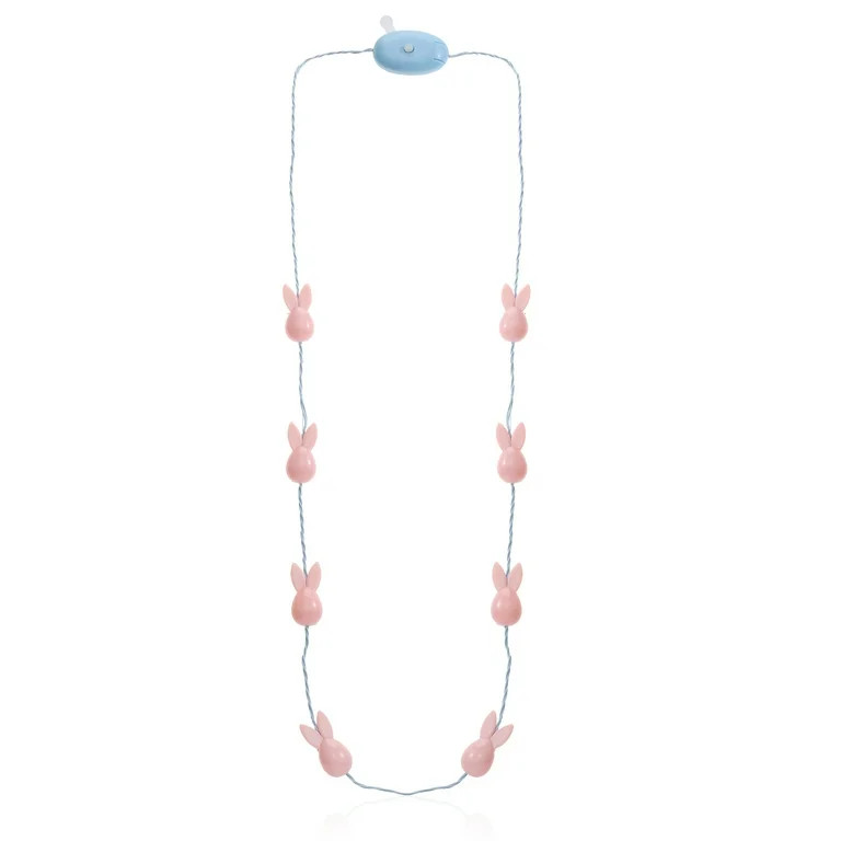 Way to Celebrate Easter Pink Bunny Light-up Necklace, 1 Piece | Walmart (US)