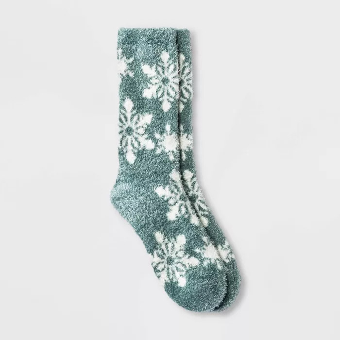 Women's Snowflake Cozy Crew Socks - A New Day™ 4-10 | Target