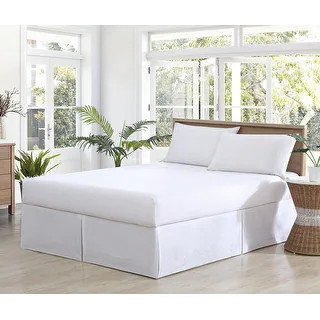 Tommy Bahama Solid Pleated Cotton Tailored White Bedskirt - Bed Bath & Beyond - 32829106 | Bed Bath & Beyond