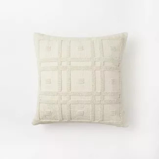 Geo Tufted Square Pillow Cream - Threshold™ designed with Studio McGee | Target