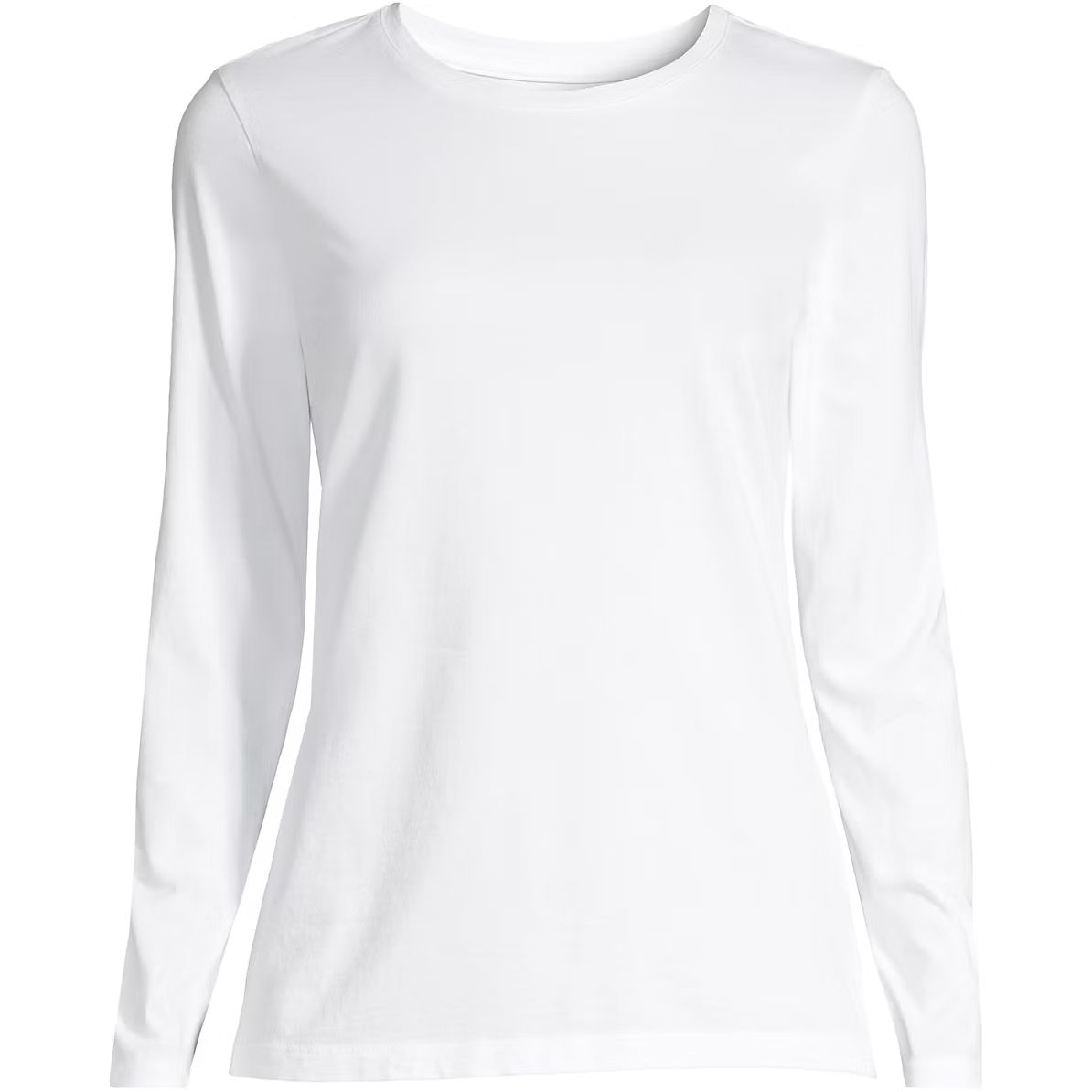 Women's Relaxed Supima Cotton Long Sleeve Crewneck T-Shirt | Lands' End (US)