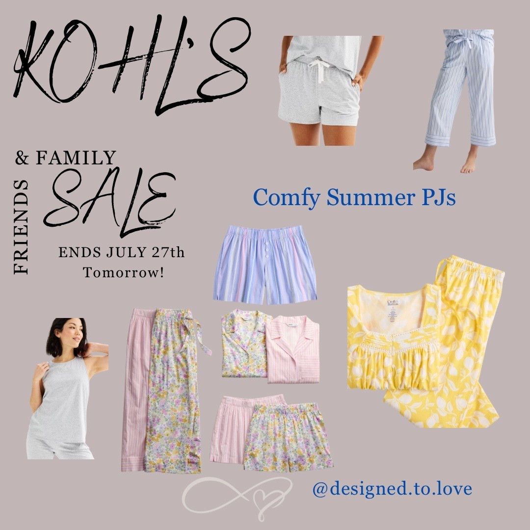 Cozy summer mornings just got even better ☀️🛌
These are my absolute favorite summer pajamas — soft, breathable, and cute enough to lounge in all day. And the best part? They’re part of the Kohl’s Friends & Family Day Sale 🎉 Take advantage of extra savings on comfy sleepwear, loungewear sets, and more!

💗 Lightweight & cozy
💗 Perfect for warm nights
💗 On major sale right now!

📌 Shop my summer sleepwear must-haves + more sale finds in my LTK!
#KohlsFinds #SummerPajamas #FriendsAndFamilySale #LTKunder50 #LTKsalealert #LTKsleepwear #CozyStyle #NeutralLoungewear #LTKsummer #designedtolove


#LTKFamily #LTKSaleAlert #LTKSeasonal