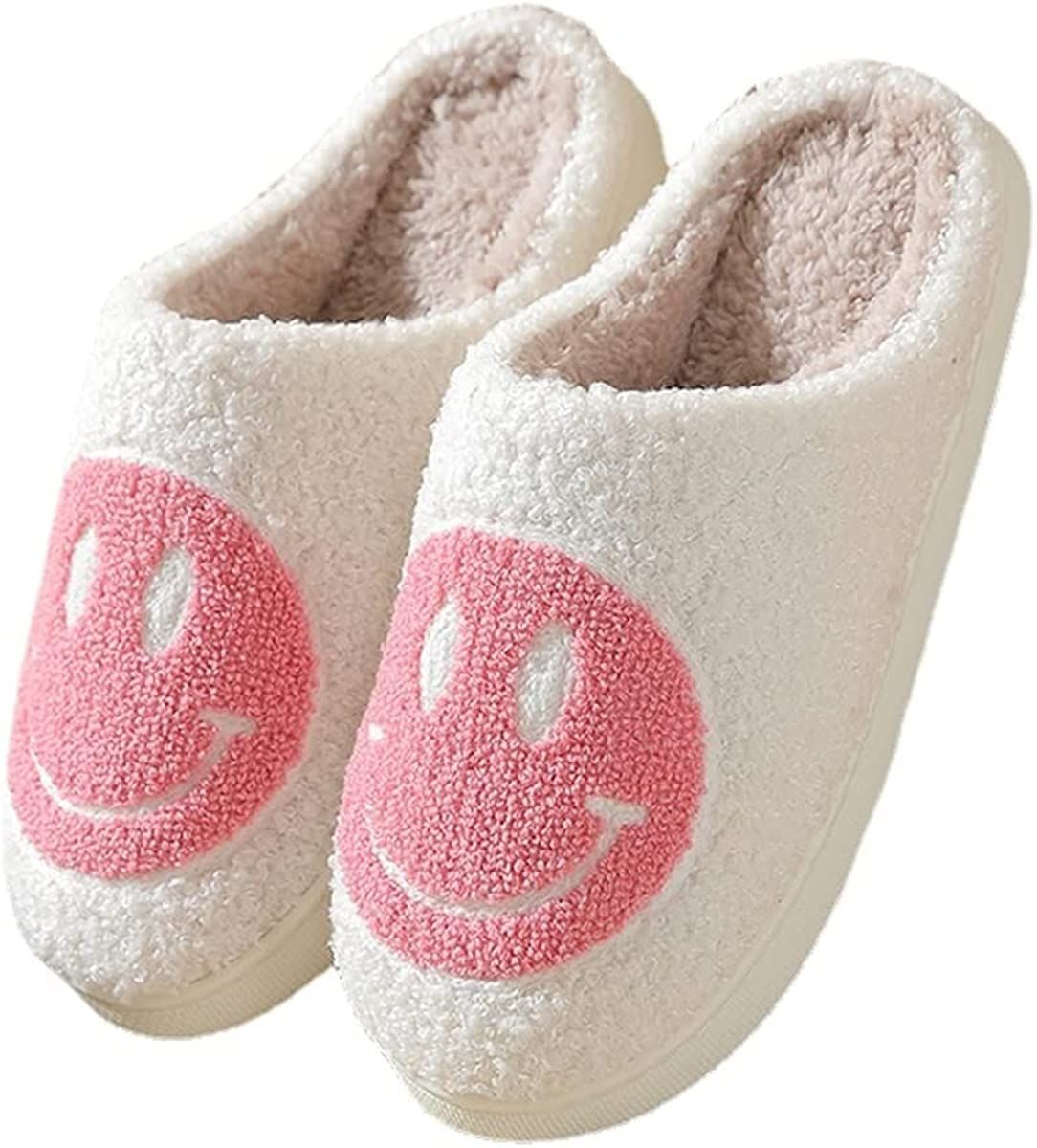 Women Men Retro Slippers Warm Comfy Plush Non Slip Slippers Fluffy Memory Foam House Shoes for Wi... | Amazon (US)