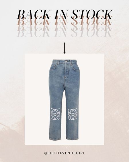 Loewe’s trendy Anagram jeans are back in stock on Net-a-Porter! #LTKfind 

#LTKSeasonal #LTKstyletip