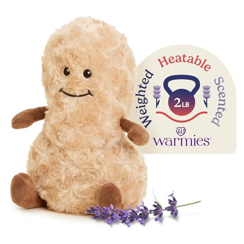 warmies Microwavable & Weighted Stuffed Animals, Peanut - Heated Stuffed Animal Plushie for Warmth & Comfort - Cute Soft Plush Toys for Adults & Children (Boys, Girls, Babies & Toddlers) | Amazon (US)