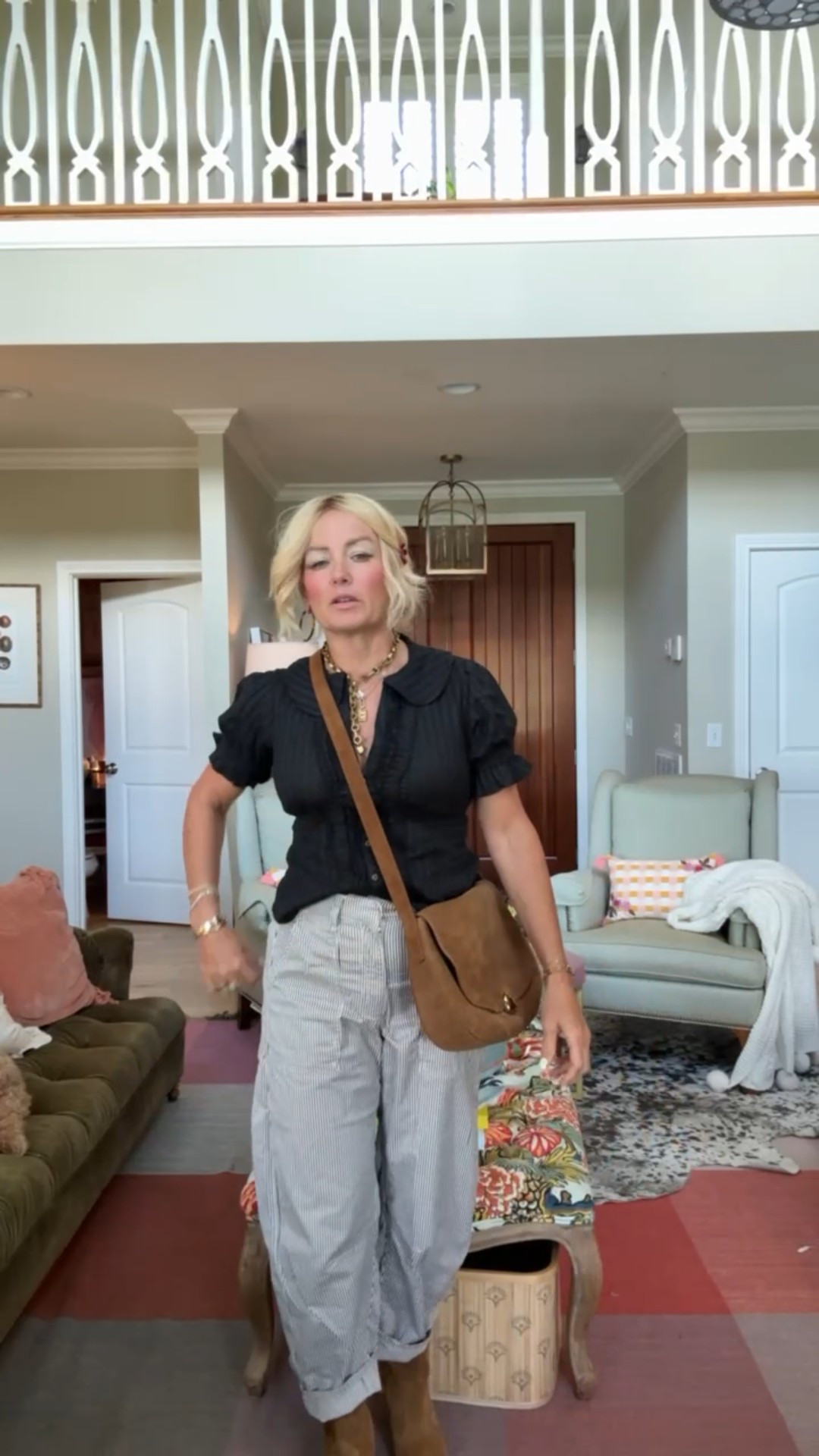 There’s something timeless about a great pair of pinstriped jeans — relaxed but refined. I paired mine with soft suede tan boots, a classic black Anthropologie top, and my go-to brown crossbody for that effortless, polished-but-comfortable feel.

pinstriped jeans outfit, women’s pinstripe jeans, Anthropologie black blouse, fall outfit inspiration, suede tan ankle boots, brown crossbody bag outfit, neutral fall outfit, everyday classic style, effortless chic look, timeless fashion style, cozy fall fashion, elevated casual outfit, modern classic wardrobe, capsule wardrobe outfit ideas, black and tan outfit ideas, chic weekend outfit, fall fashion essentials, jeans and boots outfit, Anthropologie outfit ideas, Mrs Edie style, maximalist fall outfit, mature women’s fashion, over 40 style inspiration, LTK fashion finds, cozy feminine style 

 #LTKSeasonal #LTKOver40 #LTKStyleTip