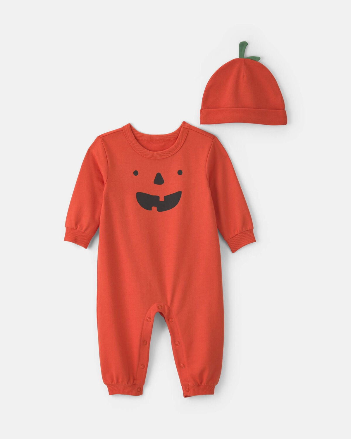 Baby 2-Piece Pumpkin Long-Sleeve Jumpsuit - Orange | Carter's Inc