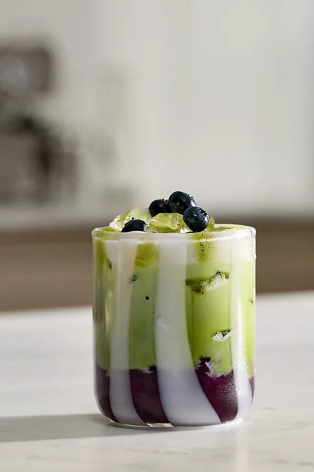 Ribbon Stripe Icon Juice Glass | Anthropologie (US)