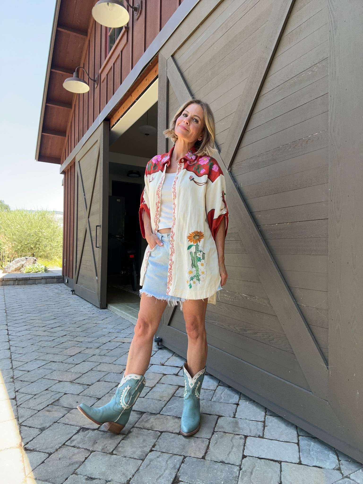 Cowboy summer 🤠. P.S. you can get the boots personalized! I got mine branded C B with a star. You’re welcome ☺️

#LTKOver40 #LTKPetite #LTKSeasonal