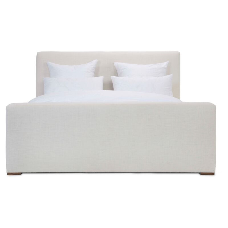 Nemus Panel Bed, Ivory Linen | One Kings Lane