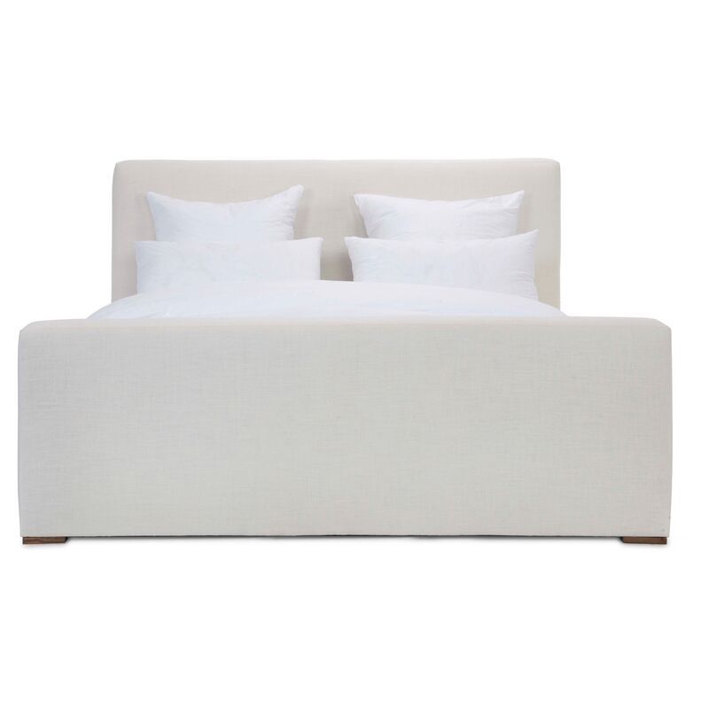 Nemus Panel Bed, Ivory Linen | One Kings Lane