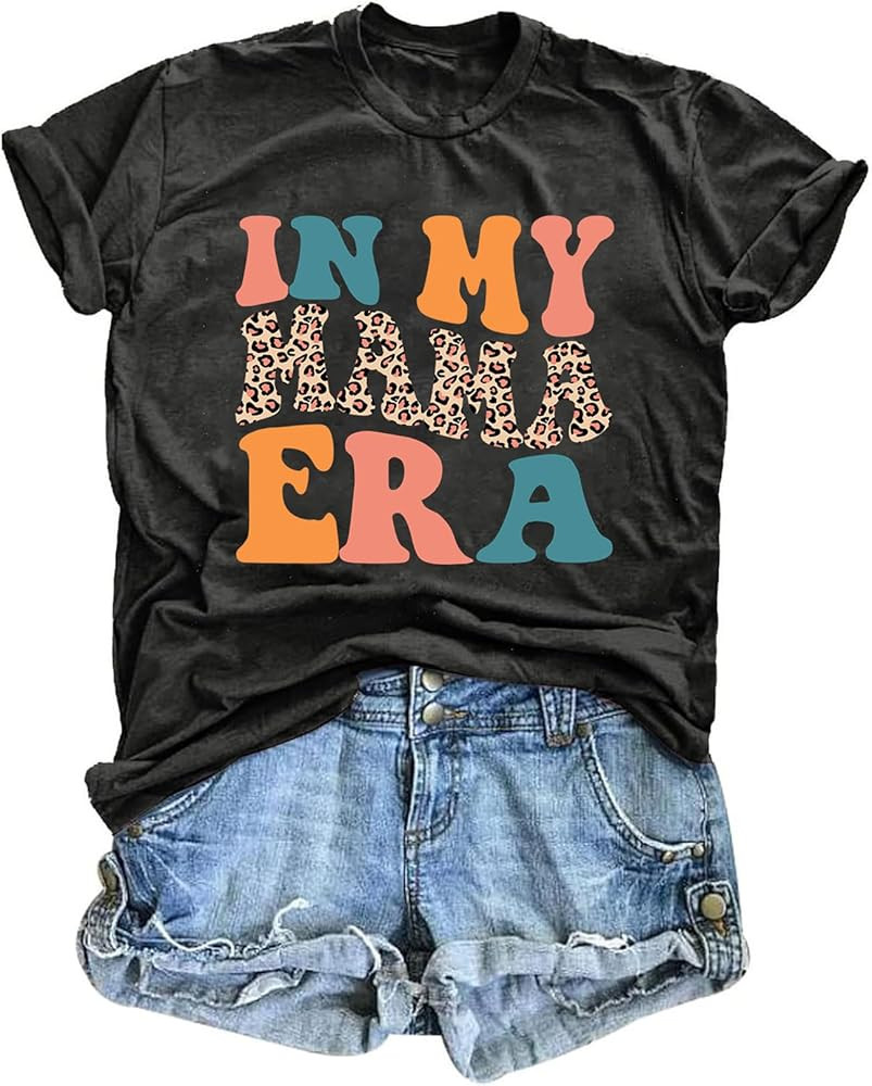 Mama Shirt Women Mama Graphic Tee Funny Mom Letter Print Short Sleeve Tshirt Fashion Summer Tops | Amazon (US)