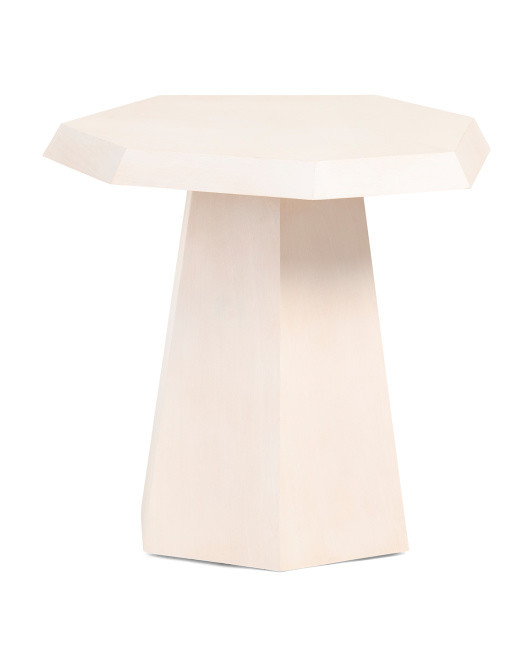 26x24x22 Benton Solid Mango Wood Side Table | TJ Maxx
