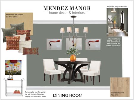 Working on a dining room refresh featuring my client’s existing artwork. 

#greenwalls #diningroom #rounddiningtable #formaldiningroom 


#LTKhome