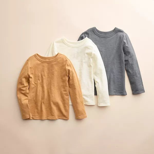 Baby & Toddler Little Co. by Lauren Conrad Organic 3-Pack Long Sleeve Tees | Kohl's