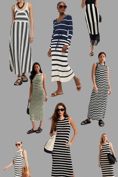 Knitted summer dresses with stripes xx