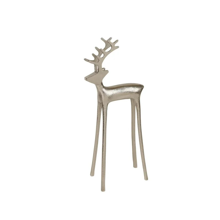 Large Reindeer Christmas Tabletop Decoration, Silver, 16&quot;, by Holiday Time | Walmart (US)