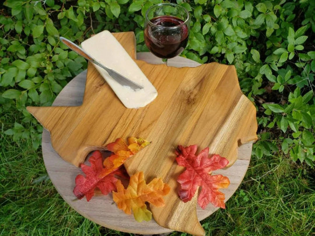 Texas State-shaped Teak Charcuterie or Cutting Board, Serving Tray, Personalized - Etsy | Etsy (US)