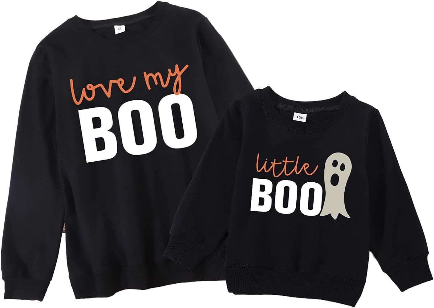 Mommy and Me Matching Sweatshirt Halloween Outfits for Baby Adults and Kids Long Sleeve Pullover ... | Amazon (US)