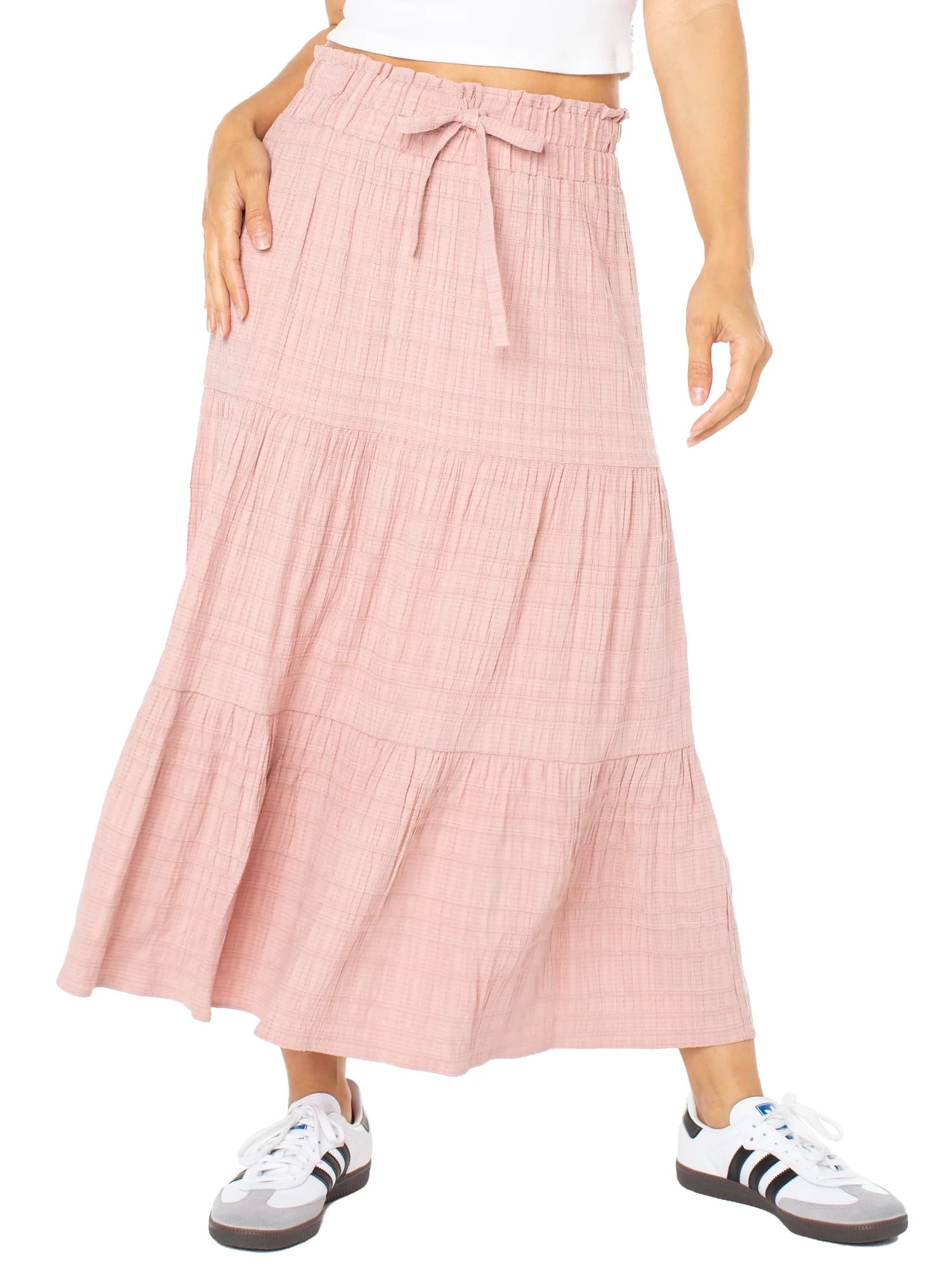 Celebrity Pink Juniors High Rise Tiered Midi Skirt (Sizes XXS-XXXL) | Walmart (US)